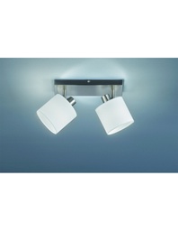 [TRIOR80332001] Faretto Tommy 2xE14 Spot Nichel L28 cm Trio Lighting