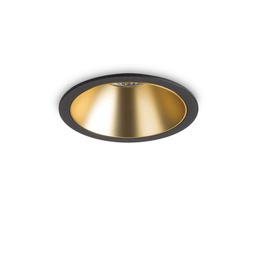 [8021696192345] Faretto ad incasso nero oro D 85 x H 80 mm