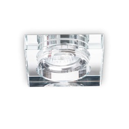 [8021696114019] Faretto ad incasso quadrato trasparente 90x90x90 mm
