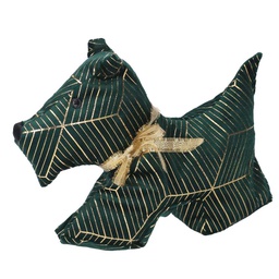 [V6182160000] Fermaporta tessuto cane verde  cm35x5h26