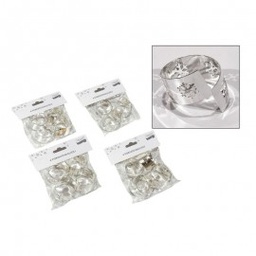 [19627342] Fermatovaglioli natalizi Argento assortiti Set 4 pezzi