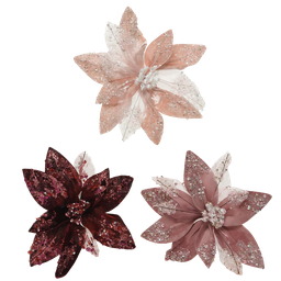 [20035810] Fiori Natale assortiti Ø18 cm