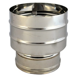 [DFL702670] Fumaiolo A Cappello Doppia Parete 'Antivento' Ø 8/13 Cm