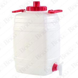 [19918857] Fusto contenitore alimentare quadrato in plastica con rubinetto (10 litri)