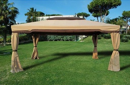[030825] Gazebo Cipro Ecrù 3x4 mt