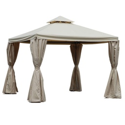 [V7403060000] Gazebo dallas lusso 3x3m con zanzariera 400g-m2