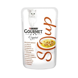 [N12323291] Gourmet Crystal Soup con pollo, pesce bianco e verdure Purina 40 grammi