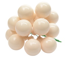 [KAE710.404] Grappolo decorativo di Natale binco lana ø2 cm