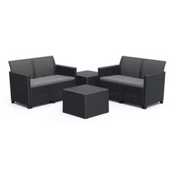 [2008535] Keter Set 2 Divani + 2 Tavolini Contenitori