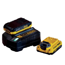 [1995335] Kit con 2 batterie 20V 2x2.0 Ah e caricabatterie Black e Decker