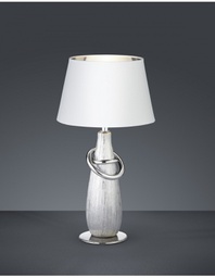[TRIOR50641089M] Lampada Da Tavolo Moderna Ceramica Argento Thebes H38 cm Trio Lighting