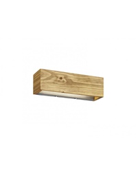 [TRIO223790130] Lampada Parete Rettangolare Legno Naturale Brad Doppia Emissione Led Trio Lighting