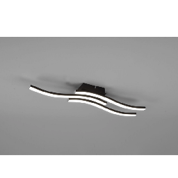 [2002696] Lampada Soffitto Moderna 3 Bacchette Ondulate Led 4000K Route Nero Trio Lighting