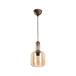 [FZ95899] Lampada a sospensione Boston MDL3554 con diffusore vetro fumè
