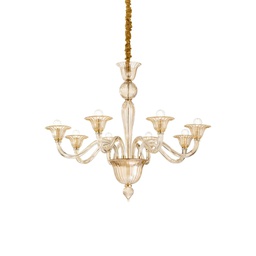 [8021696199412] Lampada a sospensione ambra D 890 x H min 1000 - max 1840 mm