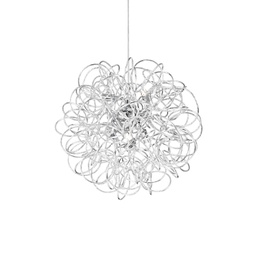 [8021696114811] Lampada a sospensione argento D 460 x H min 700 - max 2450 mm
