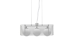 [LA/114/BI] Lampada a sospensione bianco 25 cm x 60 cm H. 120 cm
