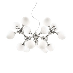 [8021696082073] Lampada a sospensione bianco D 1050 x H min 830 - max 2400 mm