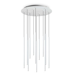 [8021696263441] Lampada a sospensione bianco D 600 x H min 1050 - max 1500 mm