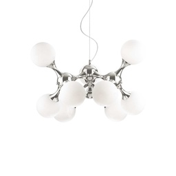 [8021696082059] Lampada a sospensione bianco D 800 x H min 650 - max 2400 mm