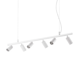 [8021696231433] Lampada a sospensione bianco L 1155 x H min 355 - max 2105 x P 55 mm