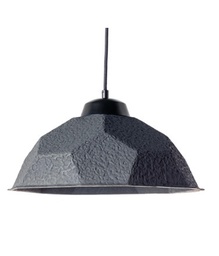 [LA/104/NE] Lampada a sospensione con paralume in cartone riciclato nero D35xD35x160h cm