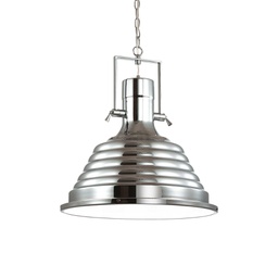 [8021696125824] Lampada a sospensione cromo D 485 x H min 770 - max 1450 mm