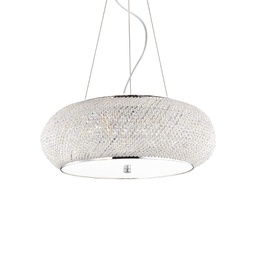 [8021696082196] Lampada a sospensione cromo D 550 x H min 440 - max 2190 mm