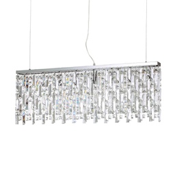 [8021696200002] Lampada a sospensione cromo L 1000 x H min 585 - max 1340 x P 55 mm