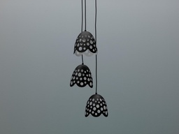 [LA/127/NE] Lampada a sospensione in metallo con paralume nero D19,5xD19,5x125h cm