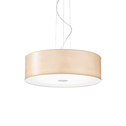 [8021696087719] Lampada a sospensione legno D 600 x H min 430 - max 2180 mm