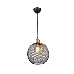 [EFFEZ97666] Lampada a sospensione metallo traforato nero Belin MDL4320 EFFEZ
