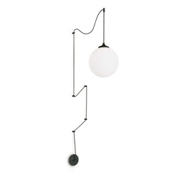 [8021696160856] Lampada a sospensione nero D 300 x H min 550 - max 12000 mm