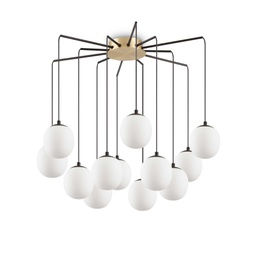 [8021696236957] Lampada a sospensione nero D 650 x H min 670 - max 560 mm
