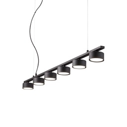 [8021696235486] Lampada a sospensione nero L 1150 x H min 290 - max 2040 x P 85 mm