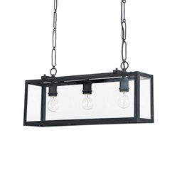 [8021696092881] Lampada a sospensione nero L 650 x H min 540 - max 1340 x P 170 mm