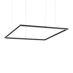 [8021696259208] Lampada a sospensione nero L 900 x H min 275 - max 2025 x P 900 mm