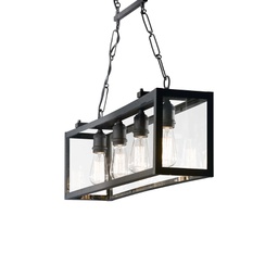 [8021696092942] Lampada a sospensione nero L 915 x H min 550 - max 1650 x P 170 mm