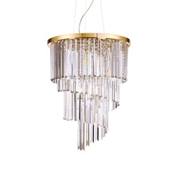 [8021696213521] Lampada a sospensione oro D 500 x H min 940 - max 2690 mm