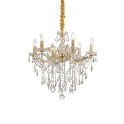 [8021696035635] Lampada a sospensione oro D 600 x H min 820 - max 1200 mm