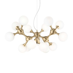 [8021696241012] Lampada a sospensione ottone D 1050 x H min 830 - max 2400 mm