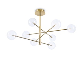 [8021696275215] Lampada a sospensione ottone D 1280 x H 720 mm