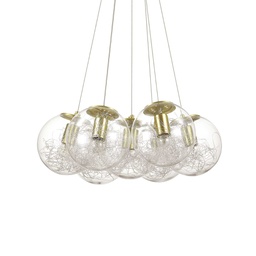 [8021696176000] Lampada a sospensione ottone D 600 x H min 450 - max 1400 mm
