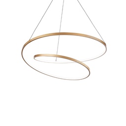 [8021696304595] Lampada a sospensione ottone D 800 x H min 490 - max 2240 mm