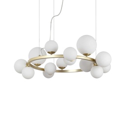 [8021696283814] Lampada a sospensione ottone D 850 x H min 550 - max 2300 mm