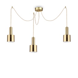 [8021696231600] Lampada a sospensione ottone L 600 x H min 500 - max 2300 x P 240 mm