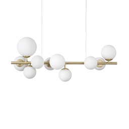 [8021696283791] Lampada a sospensione ottone L 810 x H min 590 - max 2340 x P 300 mm