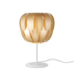 [QN/T/33/NGLD] Lampada da Tavolo Base e Stelo New Gold in Metallo Cm. 19 x 33h