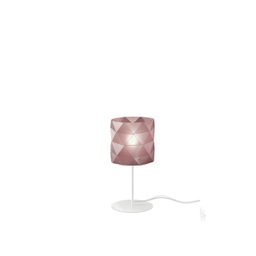 [PRISMA/T/36/PKM] Lampada da Tavolo Base e Stelo Pink Metal in Metallo Cm. 13 x 36h