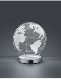 [1914683] Lampada da Tavolo Cromo Globe Led Dimmerabile L17 cm Trio Lighting